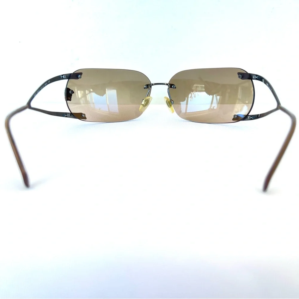 VERSACE MOD N86 1001/13 15931 Diamante Brown Curved Lenses Unisex Sunglasses - Picture 9 of 15